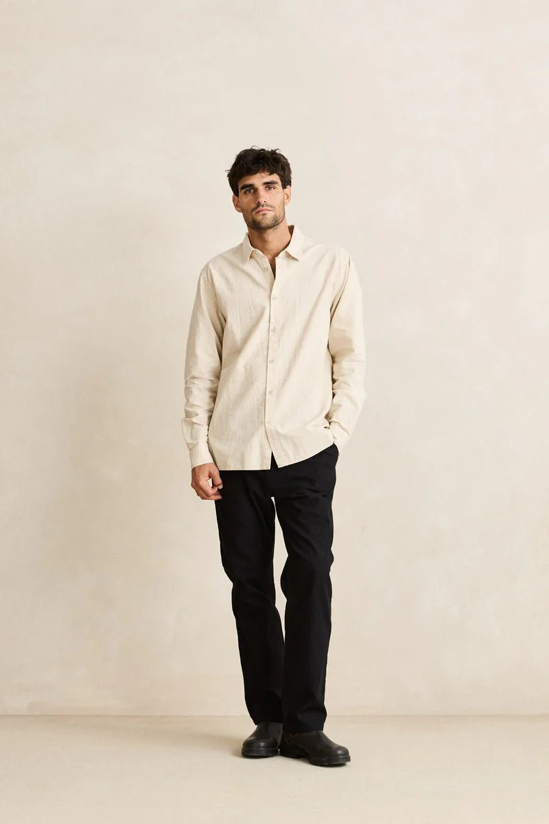 Rhythm Classic Linen LS Shirt - Image 2