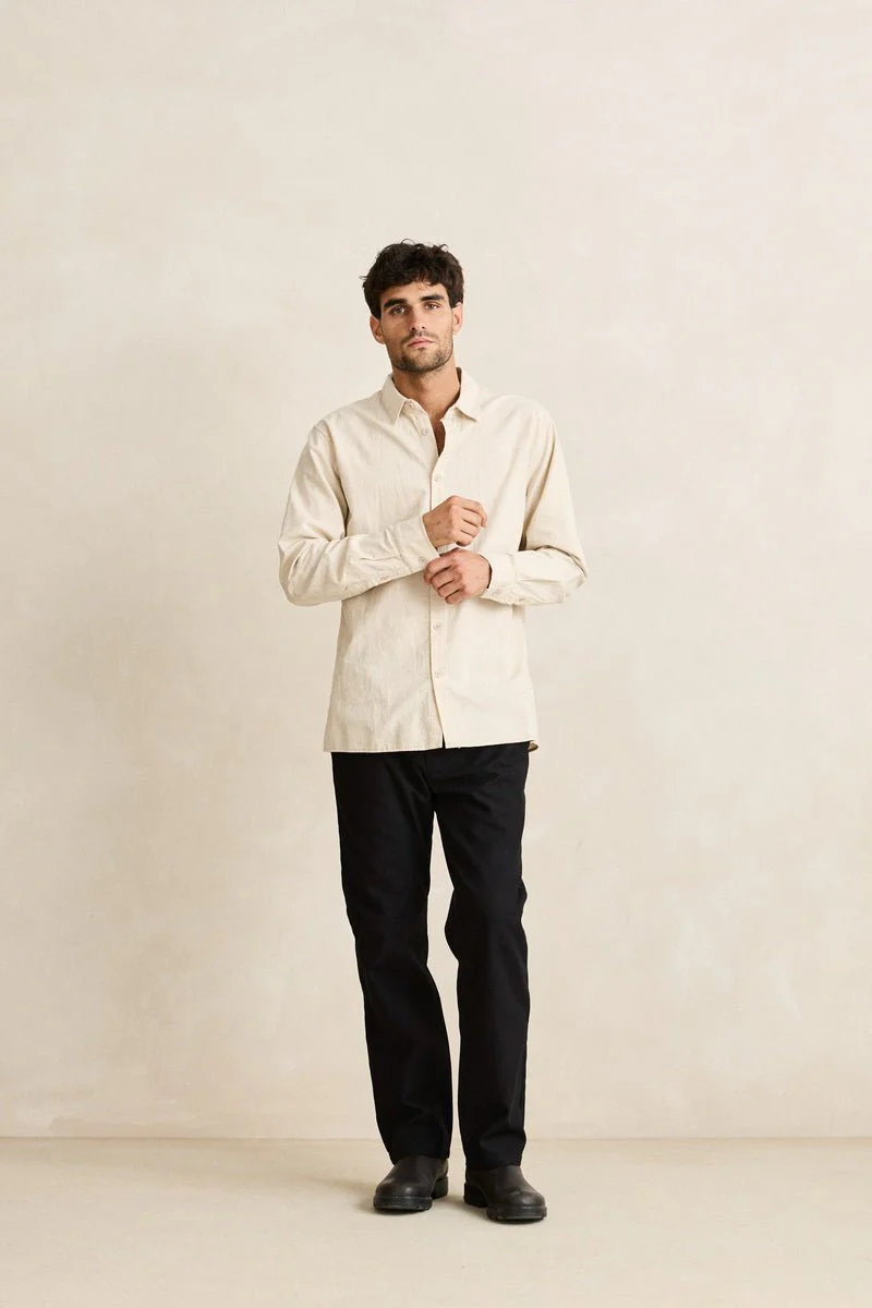 Rhythm Classic Linen LS Shirt - Image 3