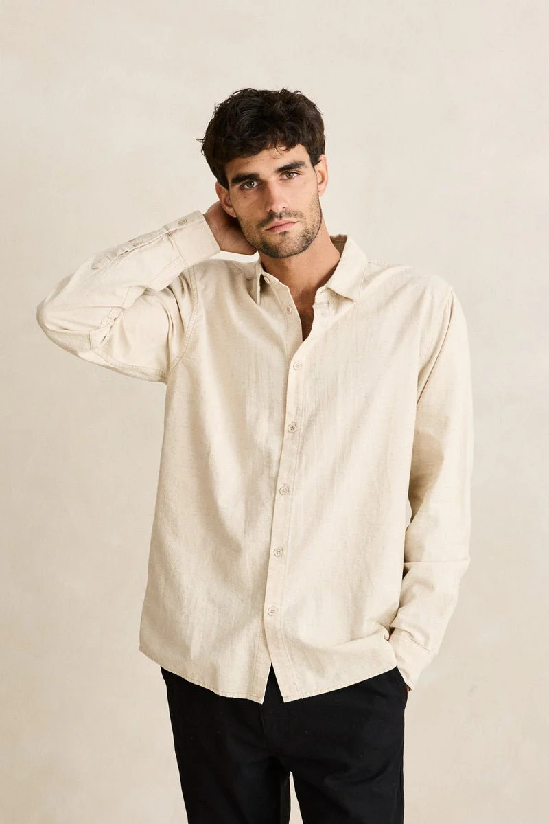 Rhythm Classic Linen LS Shirt - Image 4