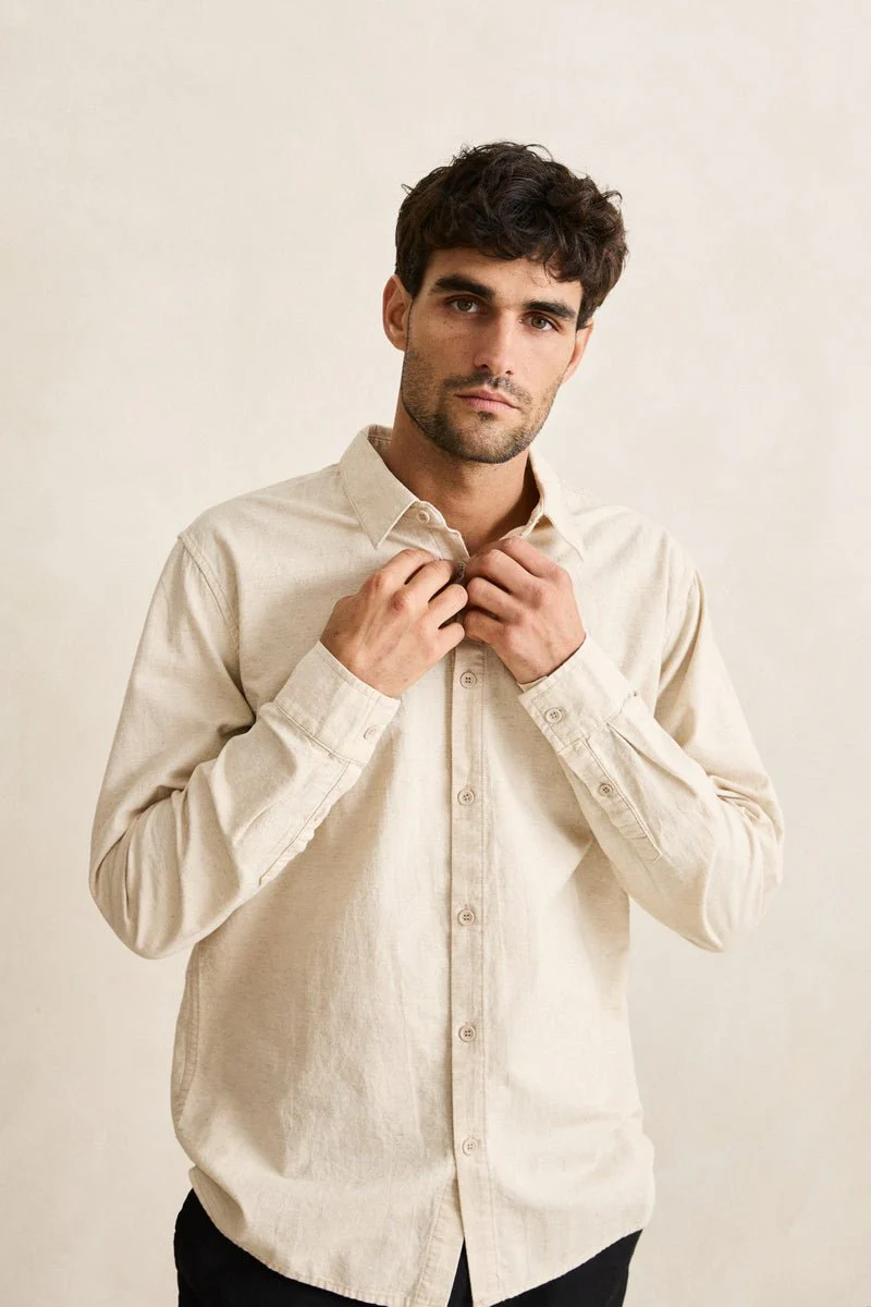 Rhythm Classic Linen LS Shirt - Image 5