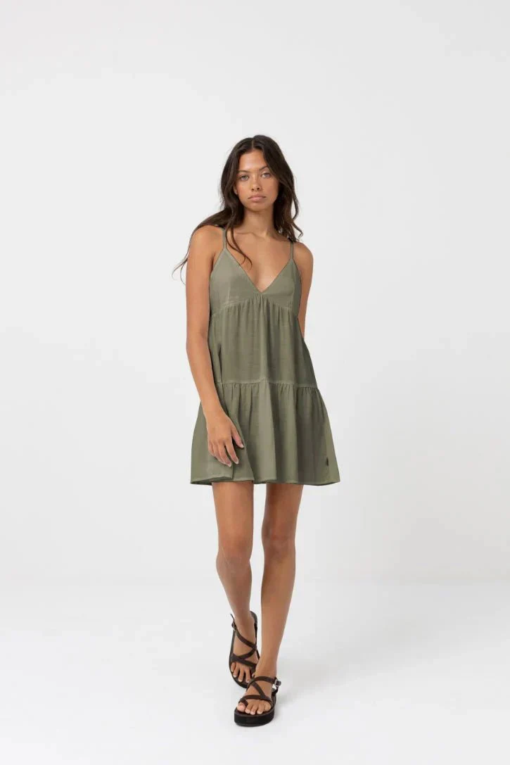 Rhythm Classic Tiered Mini Dress - Image 4