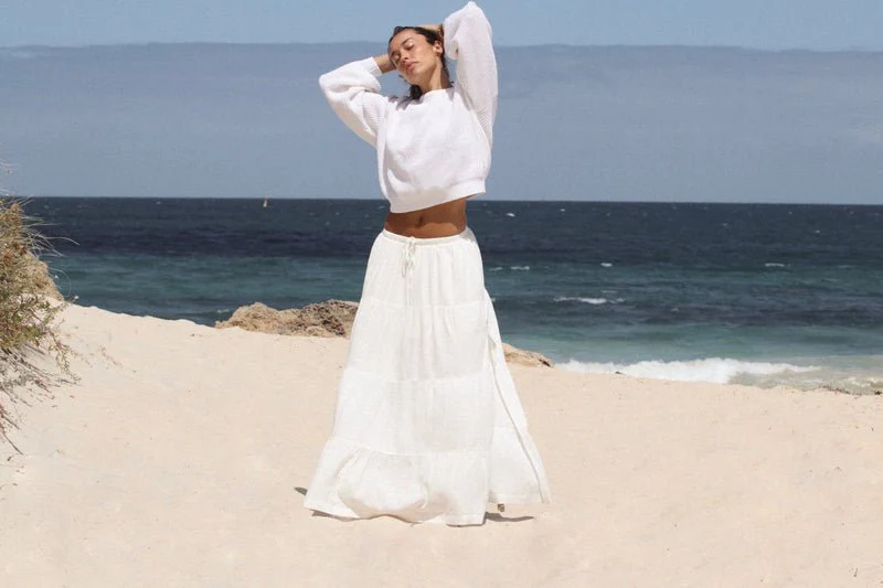 Rhythm Classic Tiered Maxi Skirt - Image 3