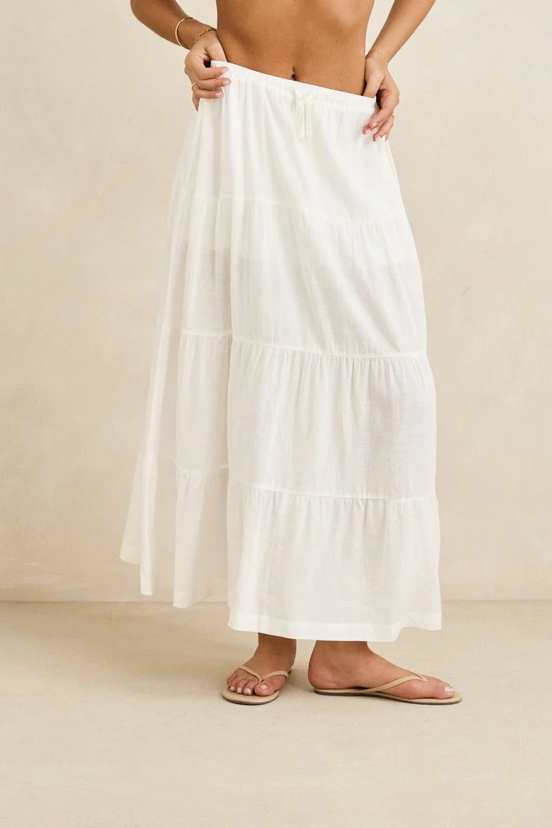 Rhythm Classic Tiered Maxi Skirt - Image 4