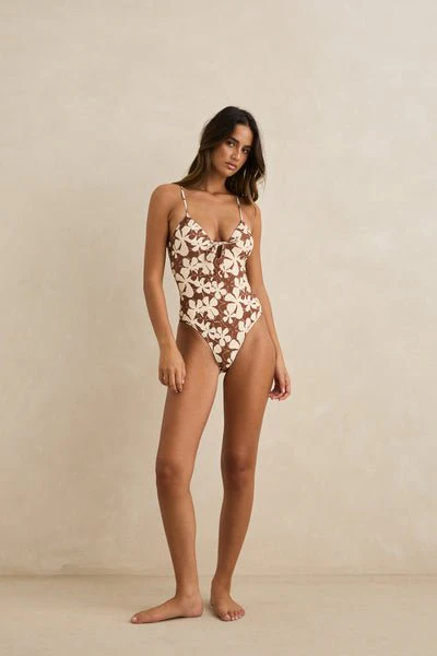 Rhythm Melia floral Tie Front One Piece - Image 4