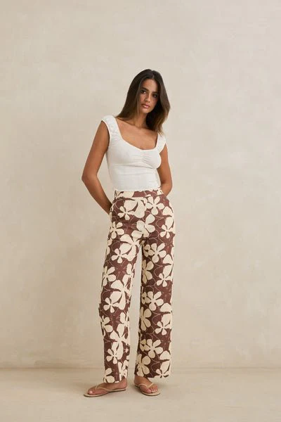 Rhythm Melia Floral Wide Leg Pant - Image 4