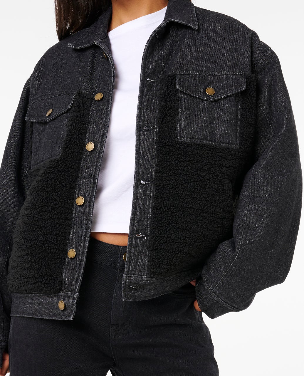 Rip Curl Women's Cruisin Sherpa Denim Jacket - Image 5
