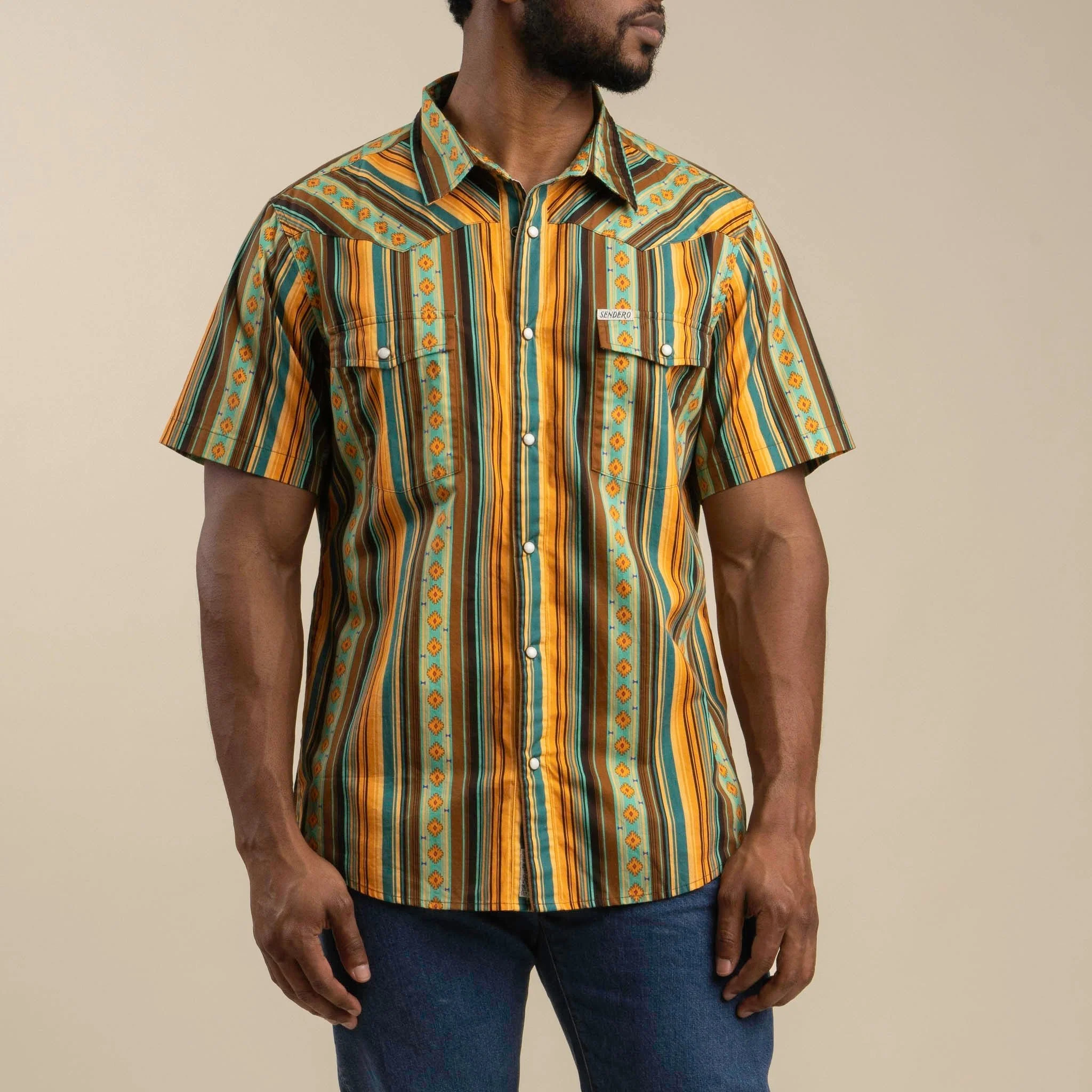 Sendero Serape Pearl Snap Short Sleeve - Image 3