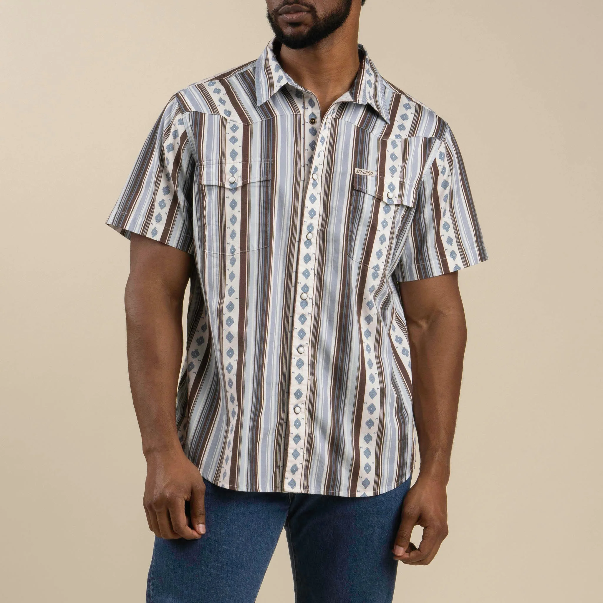 Sendero Serape Pearl Snap Short Sleeve - Image 8