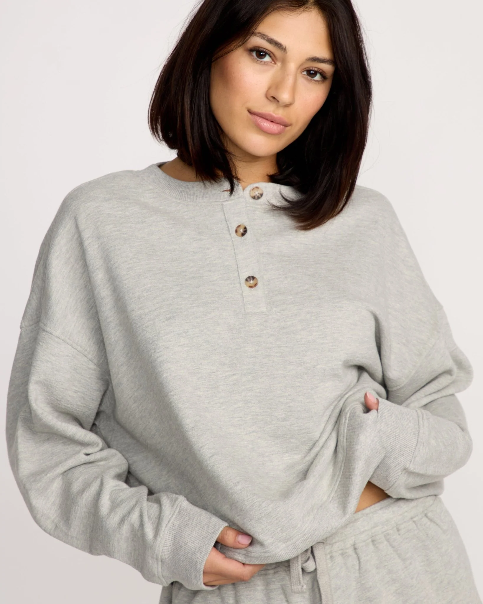 Volcom Lived In Fleece Henley - Image 5